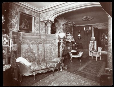 Sitting Room in the Residence of Elsie de Wolfe at 122 East 17th Street, New York, 1895 or 1896 by Byron Company